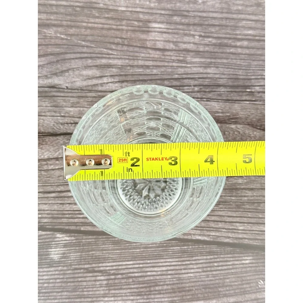 VTG Clear Patterned Depression Pressed Glass Small Bowl 4 1/4